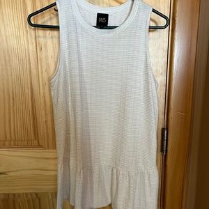 W5 High neck sleeveless top white